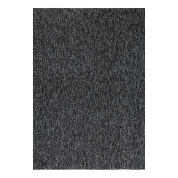 Kurzflorteppich Nizza Polypropylene / Polyester - Anthrazit - 80 x 150 cm