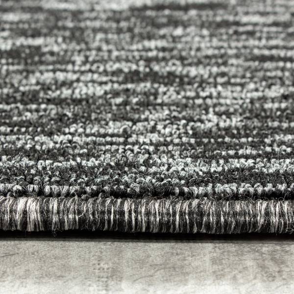 Kurzflorteppich Nizza Polypropylene / Polyester - Anthrazit - 80 x 150 cm