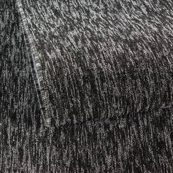 Kurzflorteppich Nizza Polypropylene / Polyester - Anthrazit - 80 x 150 cm
