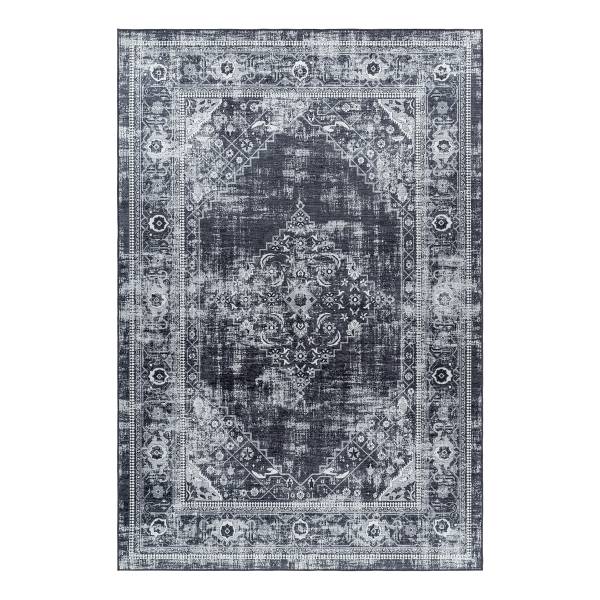 Kurzflorteppich Fiesta Typ A Polyester - Schwarz - 80 x 150 cm
