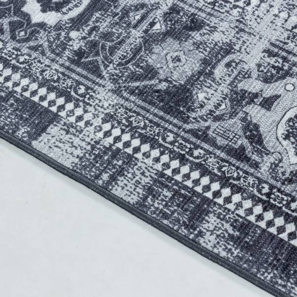Kurzflorteppich Fiesta Typ A Polyester - Schwarz - 80 x 150 cm