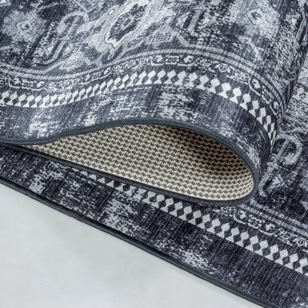 Kurzflorteppich Fiesta Typ A Polyester - Schwarz - 80 x 150 cm