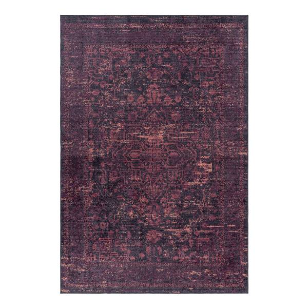 Laagpolig vloerkleed Fiesta type D polyester - rood - 80 x 150 cm