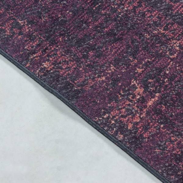 Laagpolig vloerkleed Fiesta type D polyester - rood - 80 x 150 cm