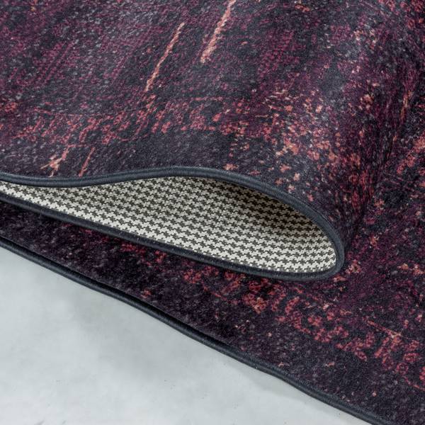 Laagpolig vloerkleed Fiesta type D polyester - rood - 80 x 150 cm