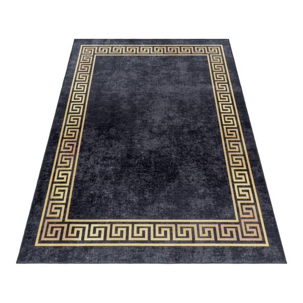 Laagpolig vloerkleed Fiesta type E Poliestere - Nero - 80 x 150 cm
