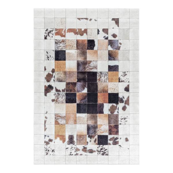 Kurzflorteppich Fiesta Typ F Polyester - Weiß - 140 x 200 cm