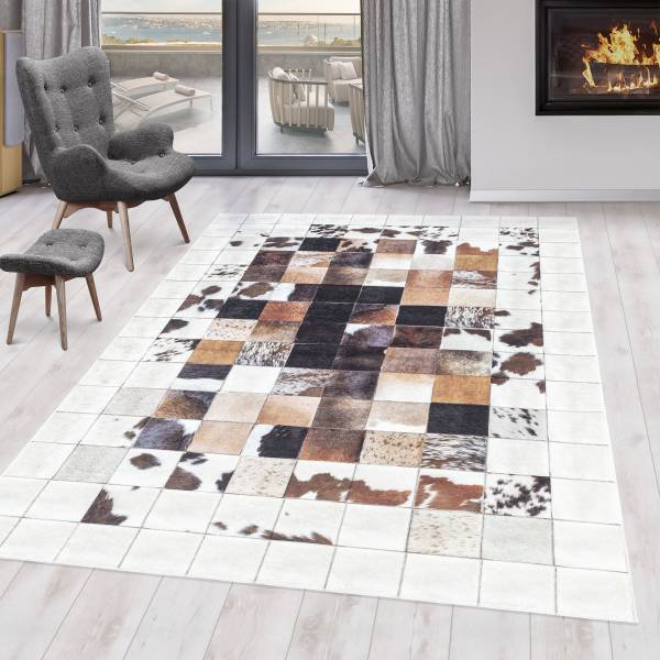 Kurzflorteppich Fiesta Typ F Polyester - Weiß - 140 x 200 cm