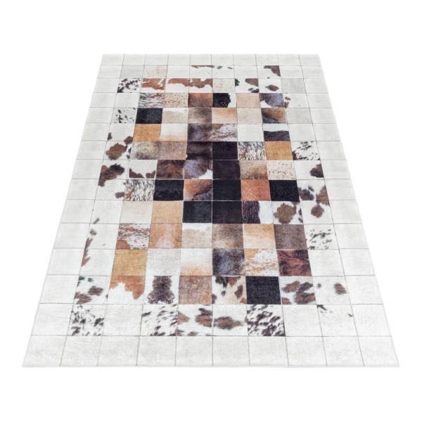 Kurzflorteppich Fiesta Typ F Polyester - Weiß - 140 x 200 cm