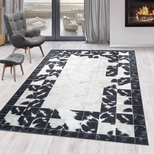 Laagpolig vloerkleed Fiesta type G Poliestere - Nero - 160 x 230 cm