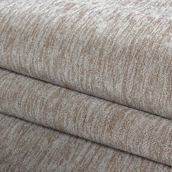 Kurzflorteppich Nizza rund Polypropylene / Polyester - Beige - Durchmesser: 160 cm