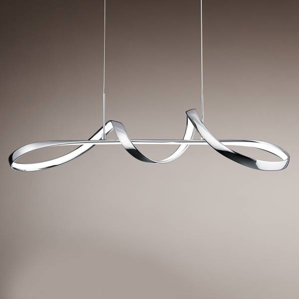 LED-Pendelleuchte Perugia Eisen - 1-flammig - Silber