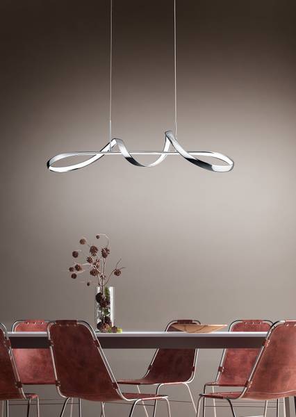 LED-Pendelleuchte Perugia Eisen - 1-flammig - Silber