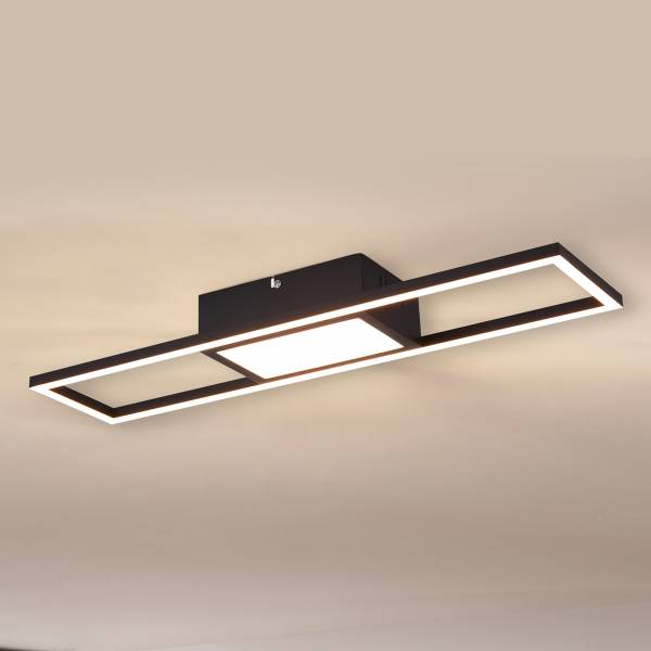 LED-Deckenleuchte Rigido Eisen - 1-flammig - Schwarz
