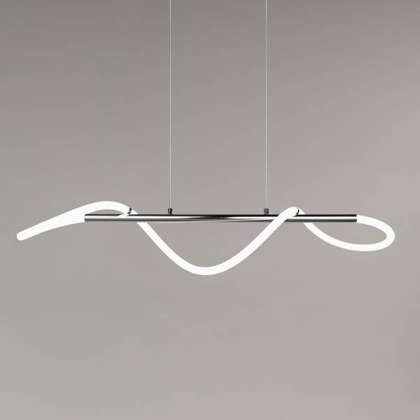 LED-Pendelleuchte Argos Eisen - Silber - 1-flammig