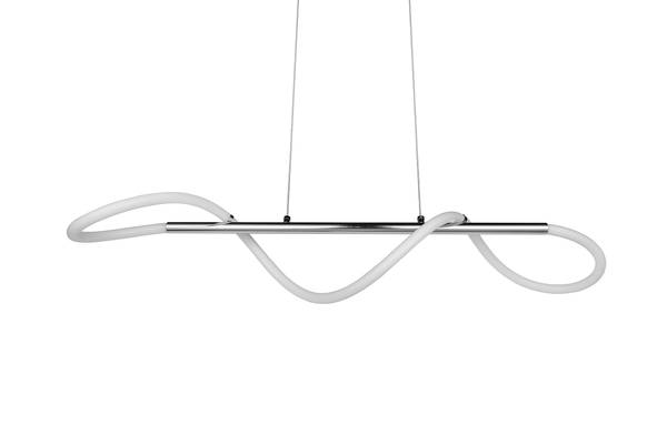 LED-Pendelleuchte Argos Eisen - Silber - 1-flammig