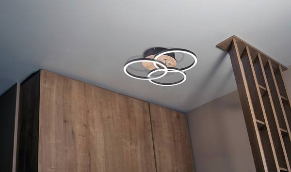 LED-Deckenleuchte Circle Eisen - 1-flammig - Braun