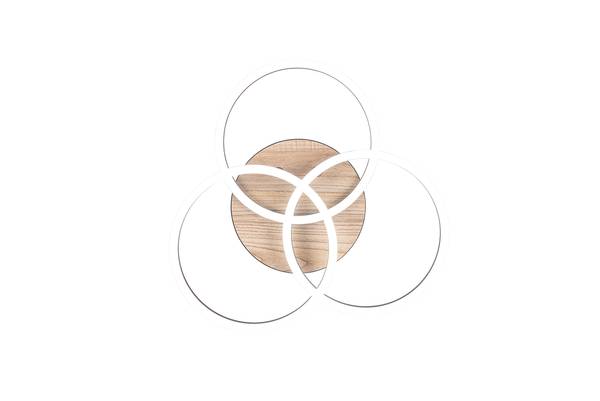 LED-Deckenleuchte Circle Eisen - 1-flammig - Braun