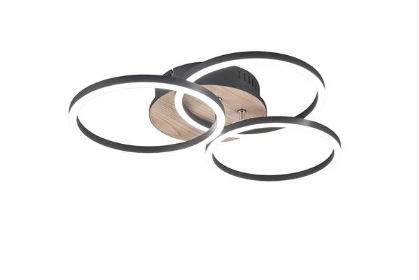 LED-Deckenleuchte Circle Eisen - 1-flammig - Braun