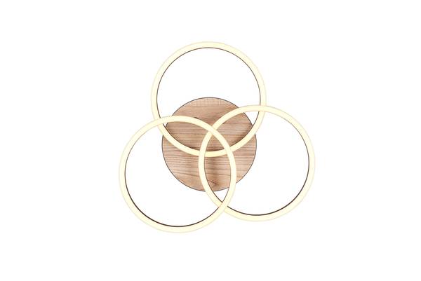 LED-Deckenleuchte Circle Eisen - 1-flammig - Braun