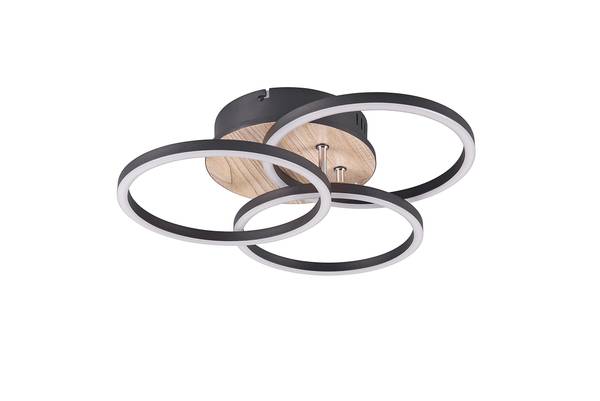 LED-Deckenleuchte Circle Eisen - 1-flammig - Braun