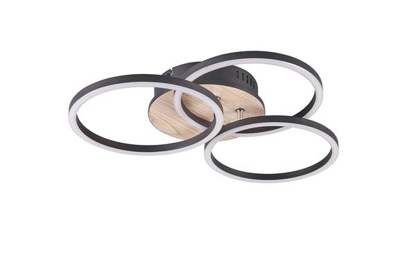 LED-Deckenleuchte Circle Eisen - 1-flammig - Braun