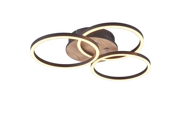 LED-Deckenleuchte Circle Eisen - 1-flammig - Braun