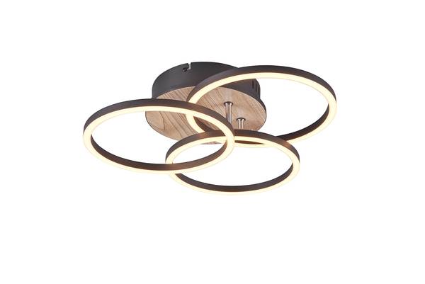 LED-Deckenleuchte Circle Eisen - 1-flammig - Braun