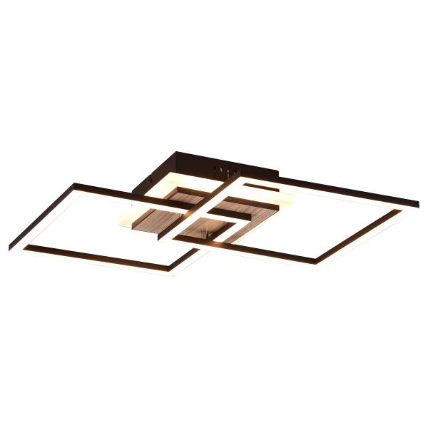 LED-Deckenleuchte Giro Eisen - Braun / Schwarz - 1-flammig