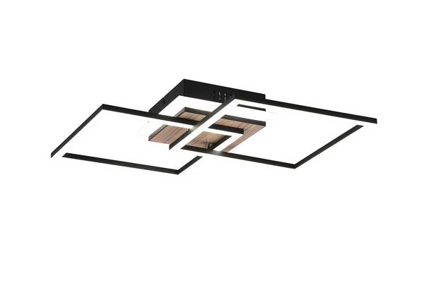 LED-Deckenleuchte Giro Eisen - Braun / Schwarz - 1-flammig