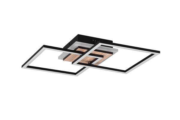 LED-Deckenleuchte Giro Eisen - Braun / Schwarz - 1-flammig