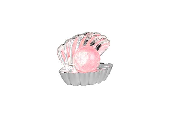 LED-Tischleuchte Shelly Kunststoff - Silber - 1-flammig