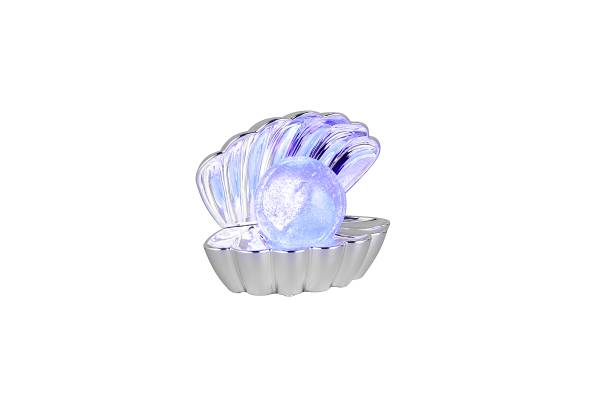 LED-Tischleuchte Shelly Kunststoff - Silber - 1-flammig