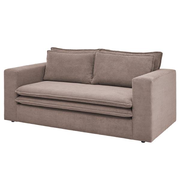 Divano a 2 posti Comalera Velluto a coste Poppy: talpa