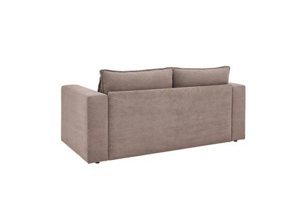 Divano a 2 posti Comalera Velluto a coste Poppy: talpa