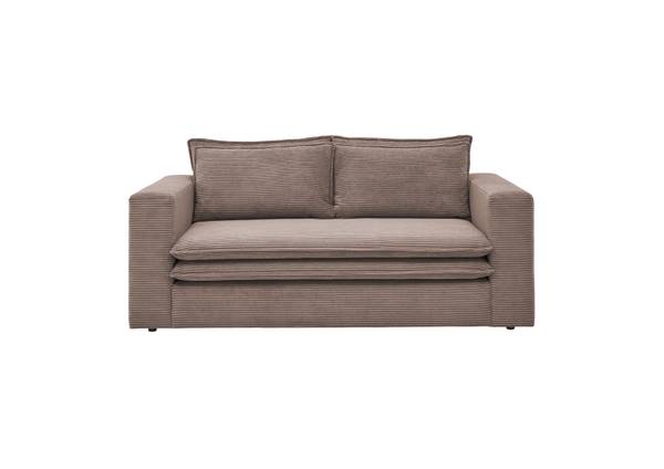 Divano a 2 posti Comalera Velluto a coste Poppy: talpa