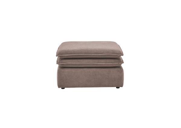 Repose-pieds capitonné Comalera Marron - Velours côtelé - 70 x 43 x 70 cm