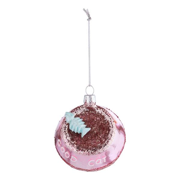 Baumanhänger HANG ON "Good Cat" Glas - Pink