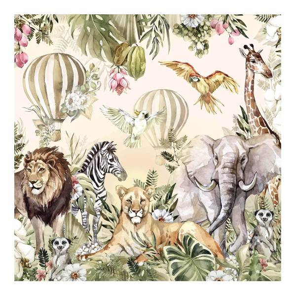 Fotomurale Acquerello Tessuto non tessuto - Multicolore - 240 x 240 cm