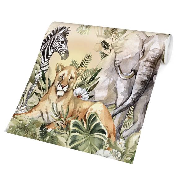 Fotomurale Acquerello Tessuto non tessuto - Multicolore - 240 x 240 cm