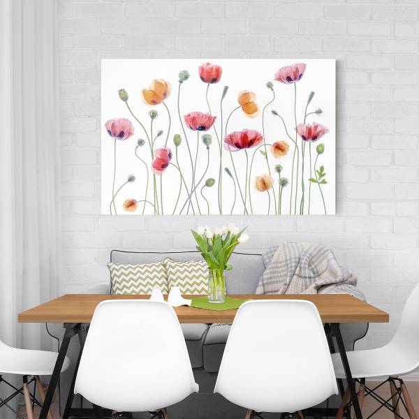 Quadro Party Canvas /  Abete massello - Bianco / Multicolore - 60 x 40 cm