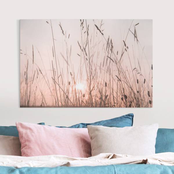 Quadro Un’estate da sogno Canvas /  Abete massello - Beige / Multicolore - 60 x 40 cm