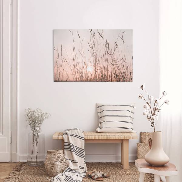 Quadro Un’estate da sogno Canvas /  Abete massello - Beige / Multicolore - 60 x 40 cm