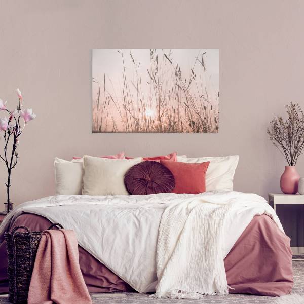 Quadro Un’estate da sogno Canvas /  Abete massello - Beige / Multicolore - 60 x 40 cm