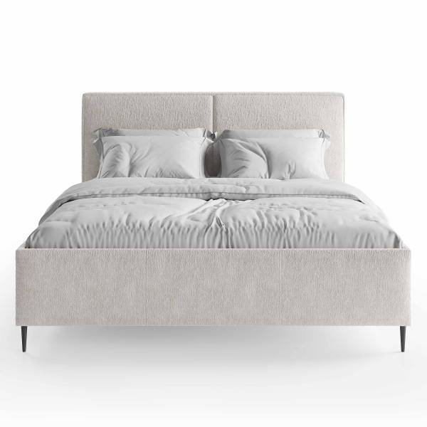 Polsterbett RENVILLE Chenille Pelagia: Beige - 180 x 200cm