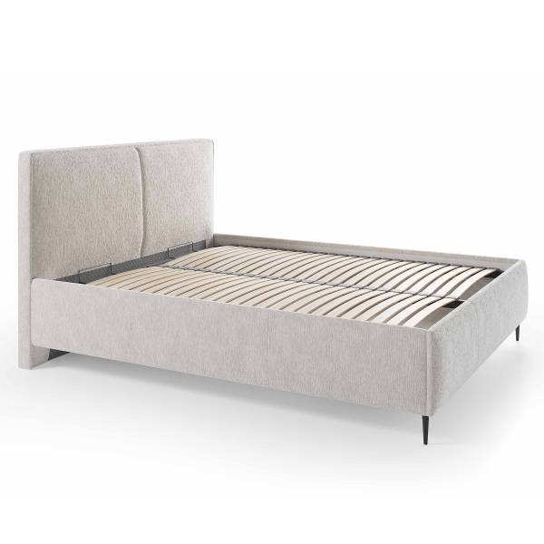 Polsterbett RENVILLE Chenille Pelagia: Beige - 180 x 200cm