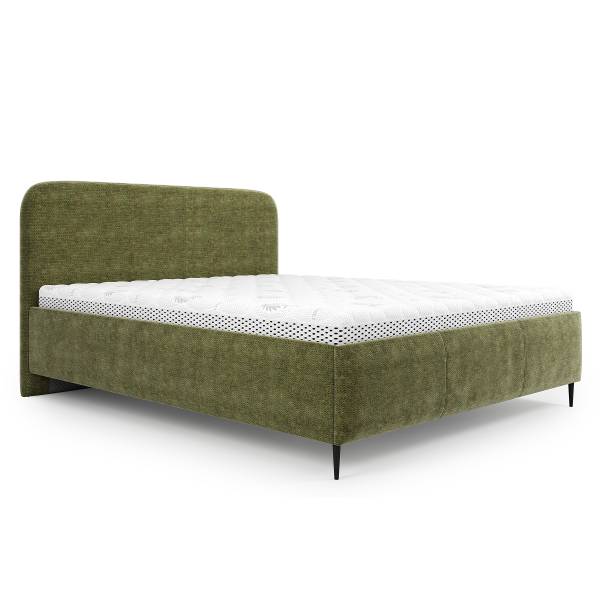 Polsterbett Mertell Typ B Chenille Relana: Moosgrün - 140 x 200cm