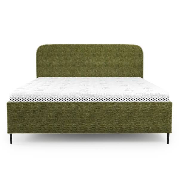Polsterbett Mertell Typ B Chenille Relana: Moosgrün - 140 x 200cm