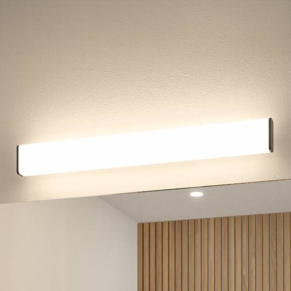 Lampada da bagno a LED Nembus Vetro acrilico / Alluminio - 1 punto luce - Nero