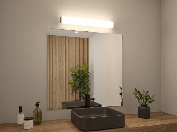 Lampada da bagno a LED Nembus Vetro acrilico / Alluminio - 1 punto luce - Nero